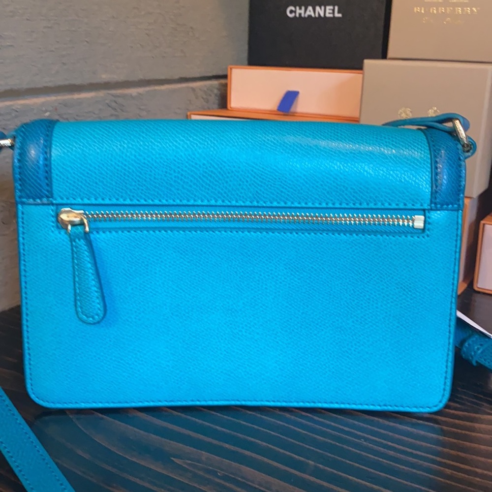 Vera Bradley Tess Crossbody in Teal Leather - Picture 8 of 17